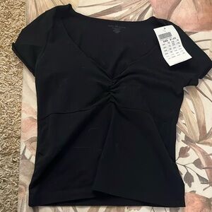 NWT Brandy Melville Gina top in black, light weight tee / t-shirt